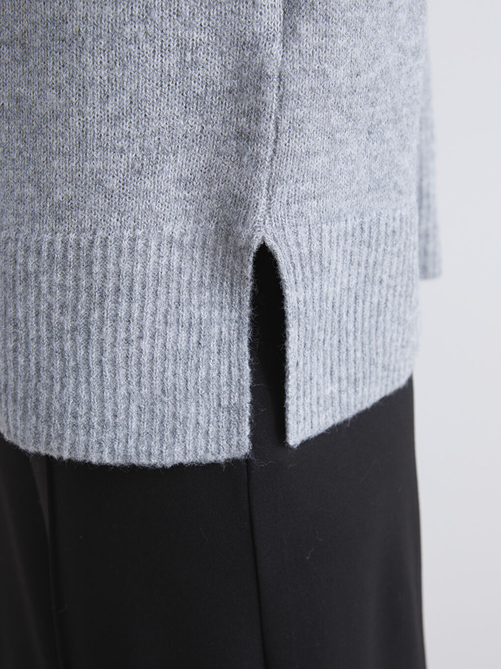 Funnel Neck Women's Knit Sweater-2