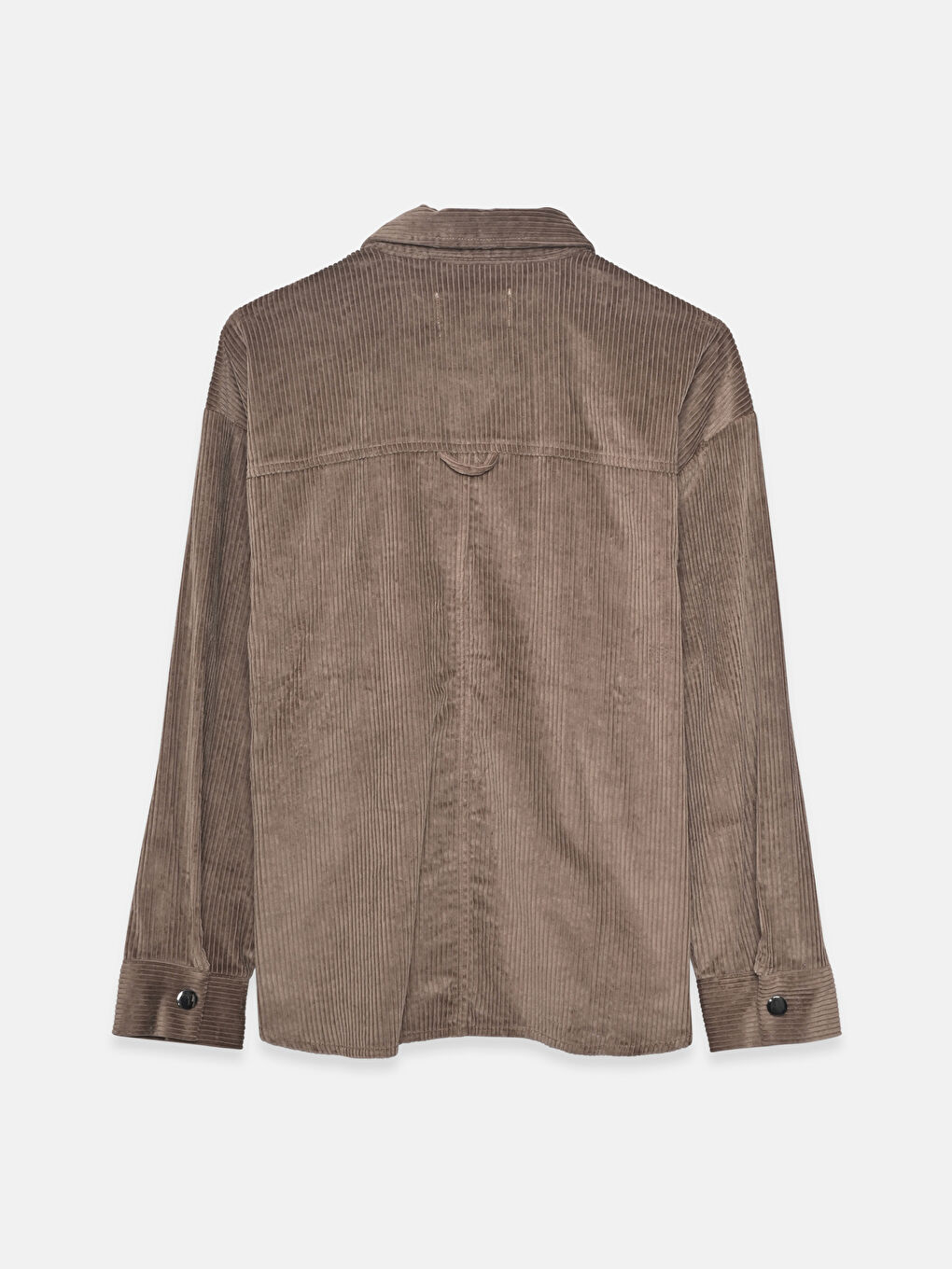 Plain Long Sleeve Oversize Women's Shirt Jacket-1