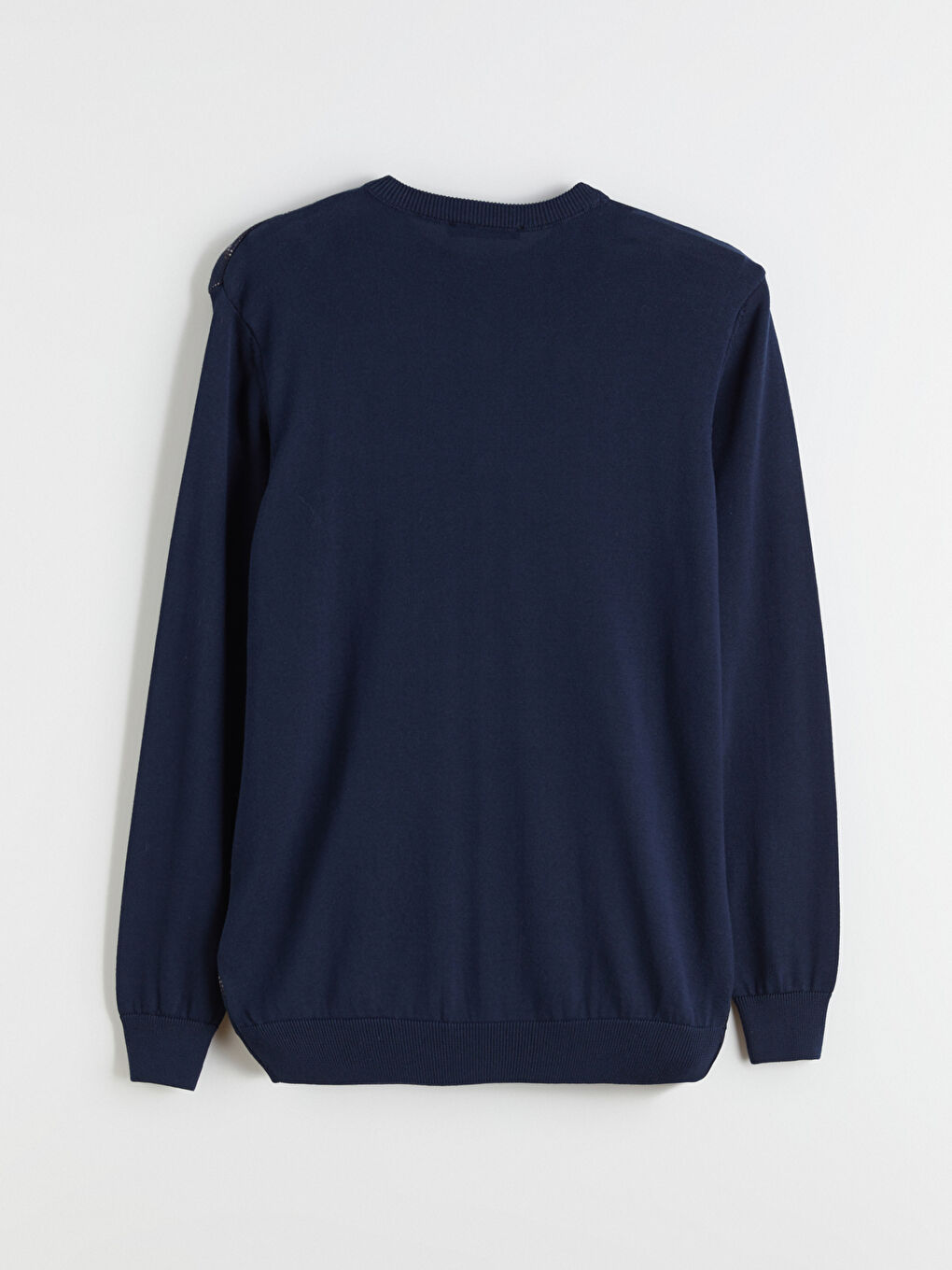 Crew Neck Argyle Patterned Men's Knitwear Sweater-5