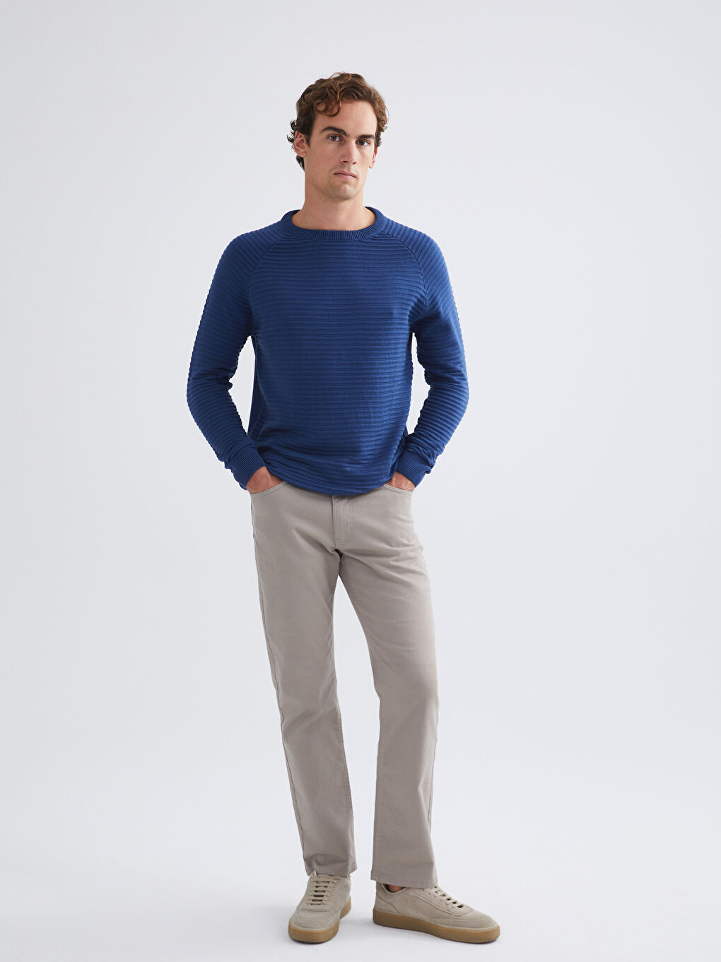 Pull-over Col rond Manches longues pour Hommes en Tricot-3