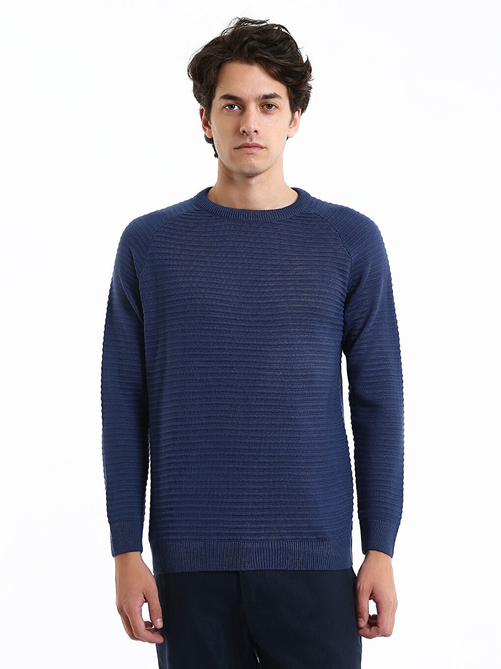 Pull-over Col rond Manches longues pour Hommes en Tricot-1