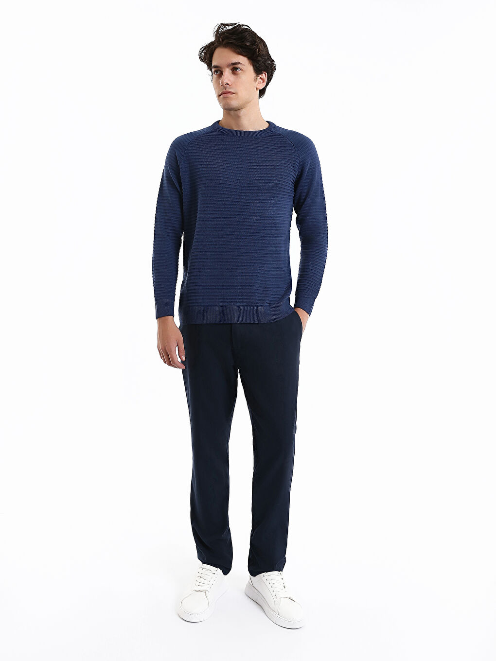 Pull-over Col rond Manches longues pour Hommes en Tricot-2