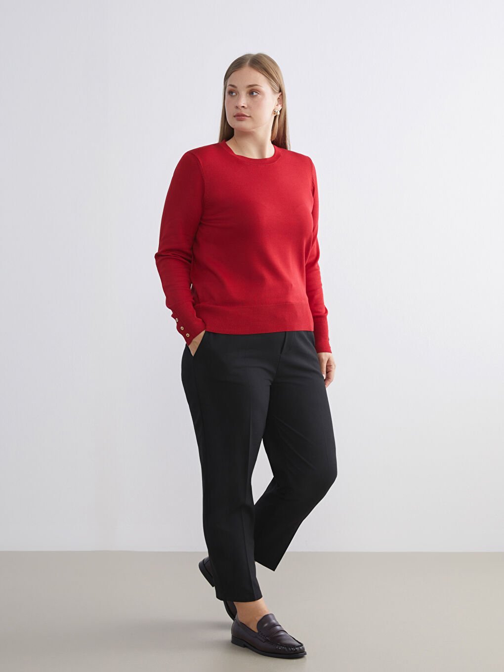 Crew Neck Women's Knitwear Sweater-5