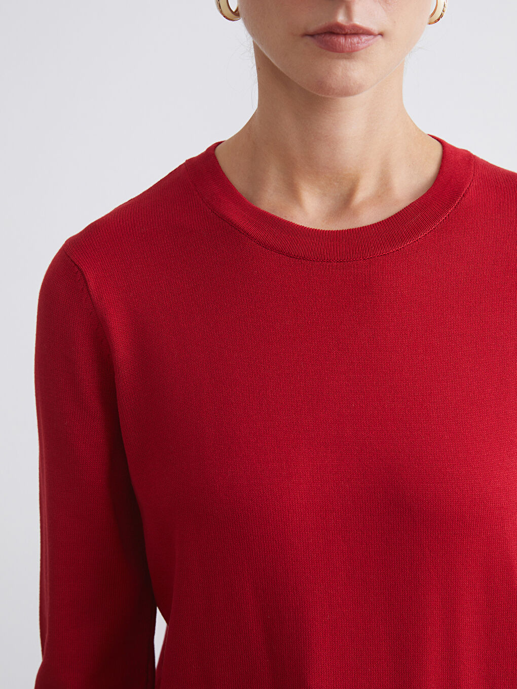 Crew Neck Women's Knitwear Sweater-3