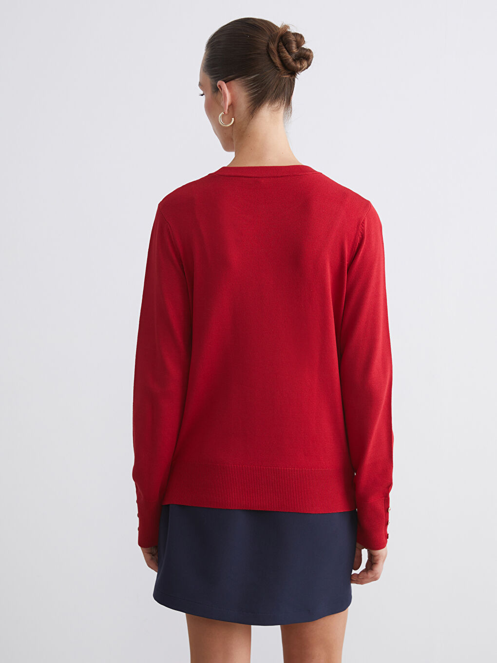 Crew Neck Women's Knitwear Sweater-4