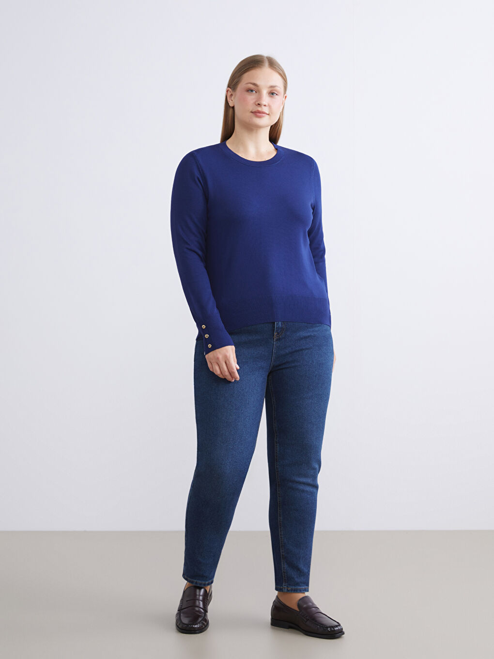 Crew Neck Women's Knitwear Sweater-5