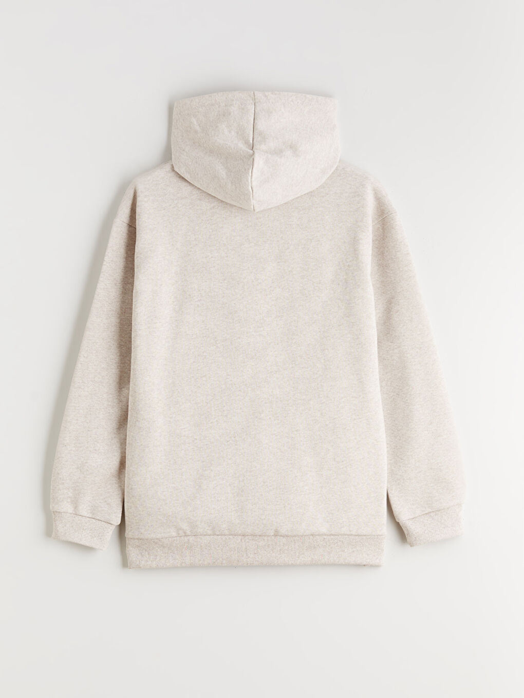 Ekru Kapüşonlu Erkek Çocuk Kalın Sweatshirt-3