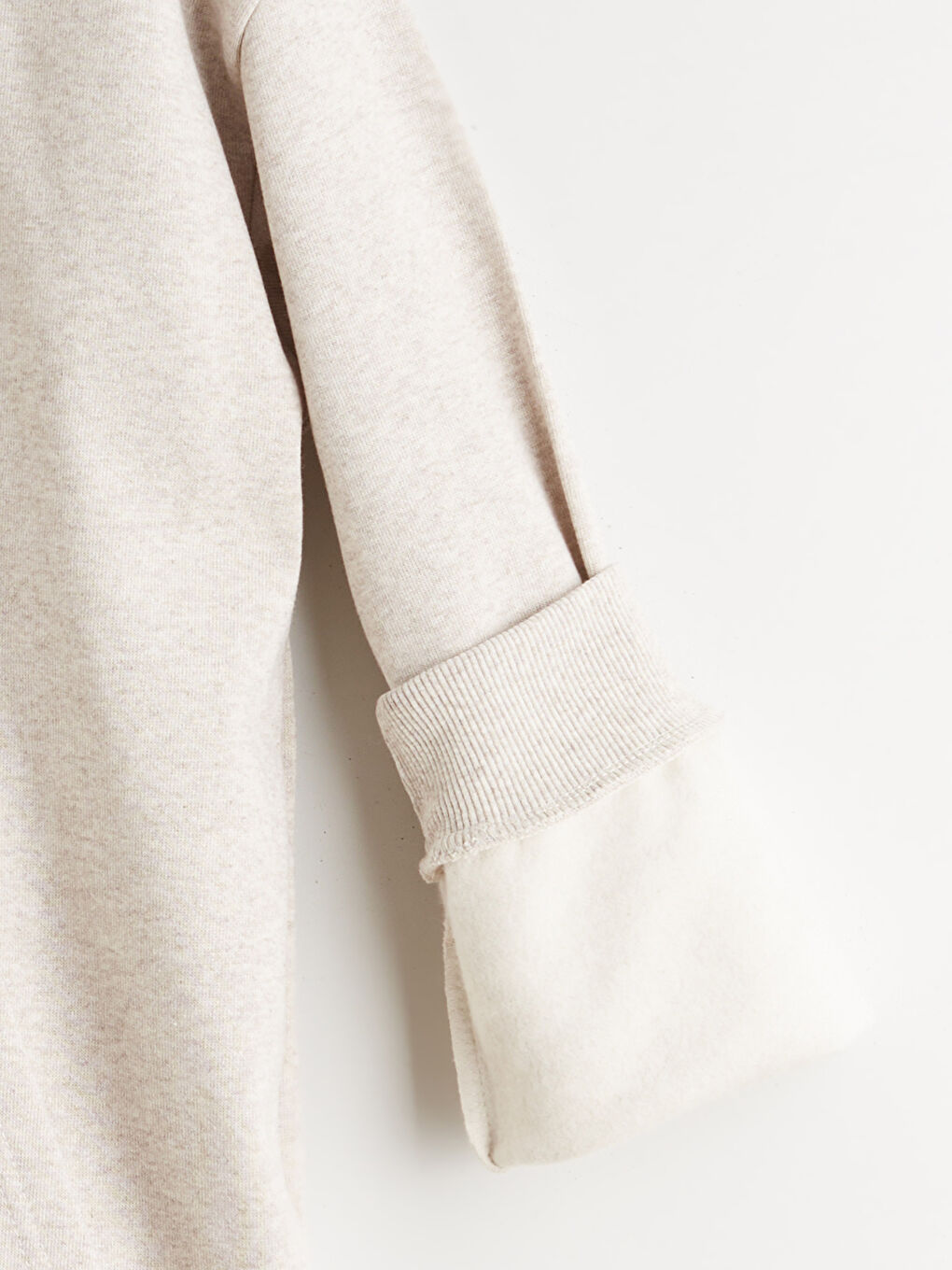 Ekru Kapüşonlu Erkek Çocuk Kalın Sweatshirt-5