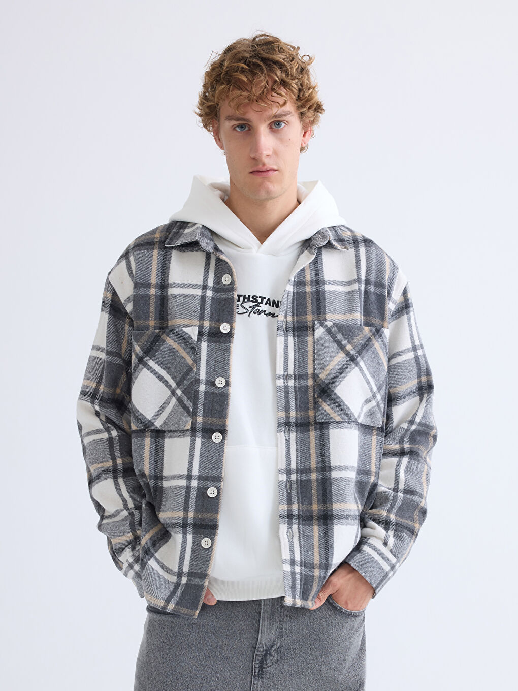 Regular Fit Plaid Men's Shirt