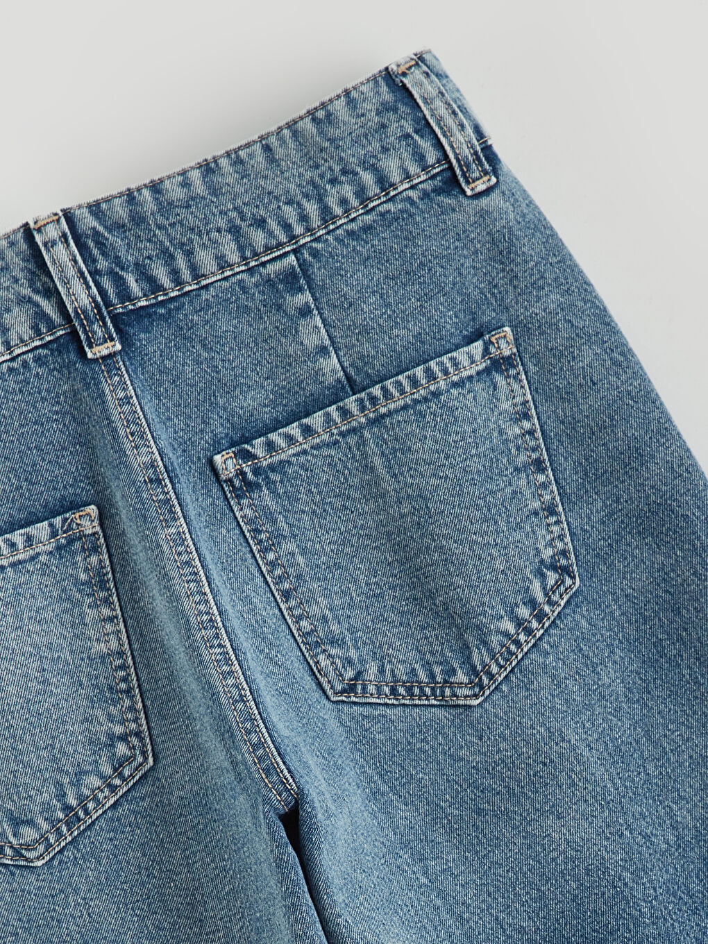 İndigo Wideleg Kadın Jean Pantolon-5