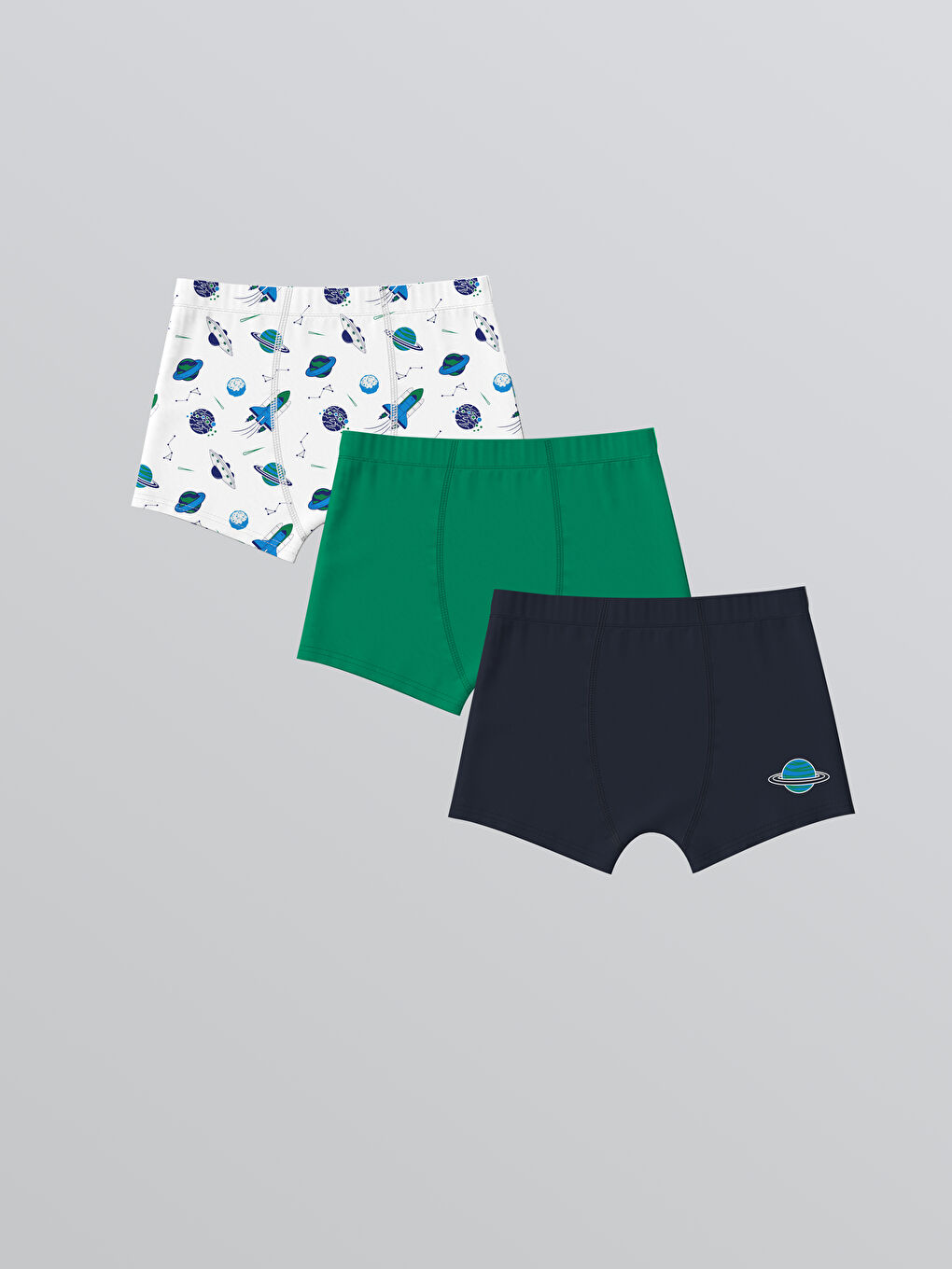 Printed Boys' Boxer Trunks 3-Pack