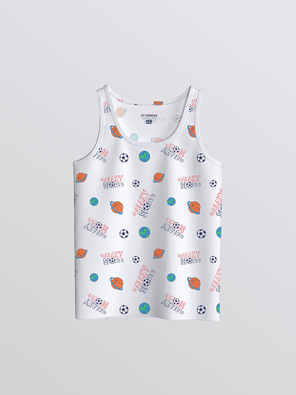 Beyaz Bisiklet Yaka Erkek Çocuk Atlet