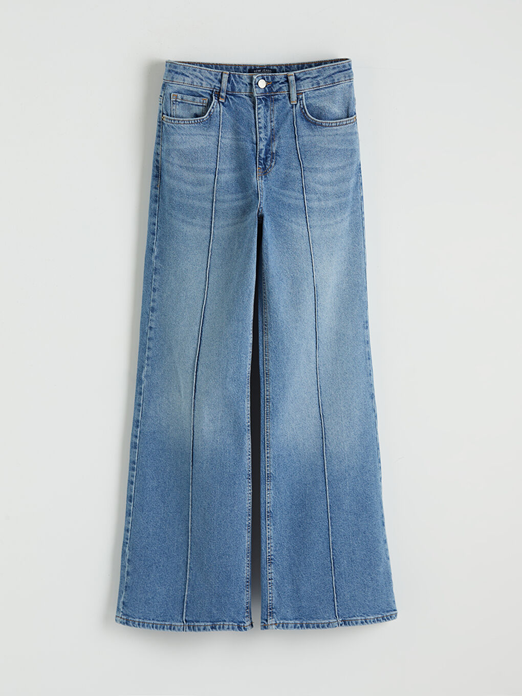 İndigo Wideleg Kadın Jean Pantolon-4