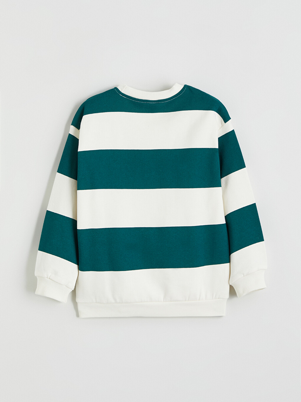 Bej Çizgili Erkek Çocuk Sweatshirt-1
