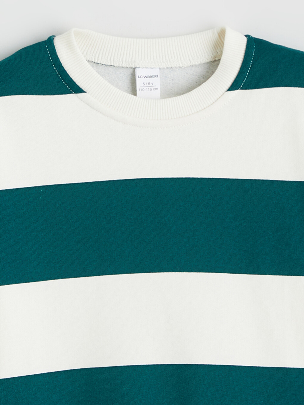 Bej Çizgili Erkek Çocuk Sweatshirt-2