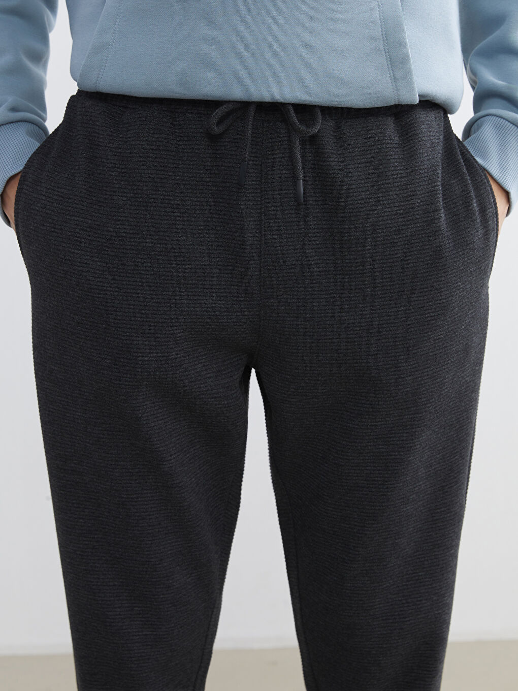 Antrasit Standart Kalıp Erkek Jogger Eşofman Altı-2