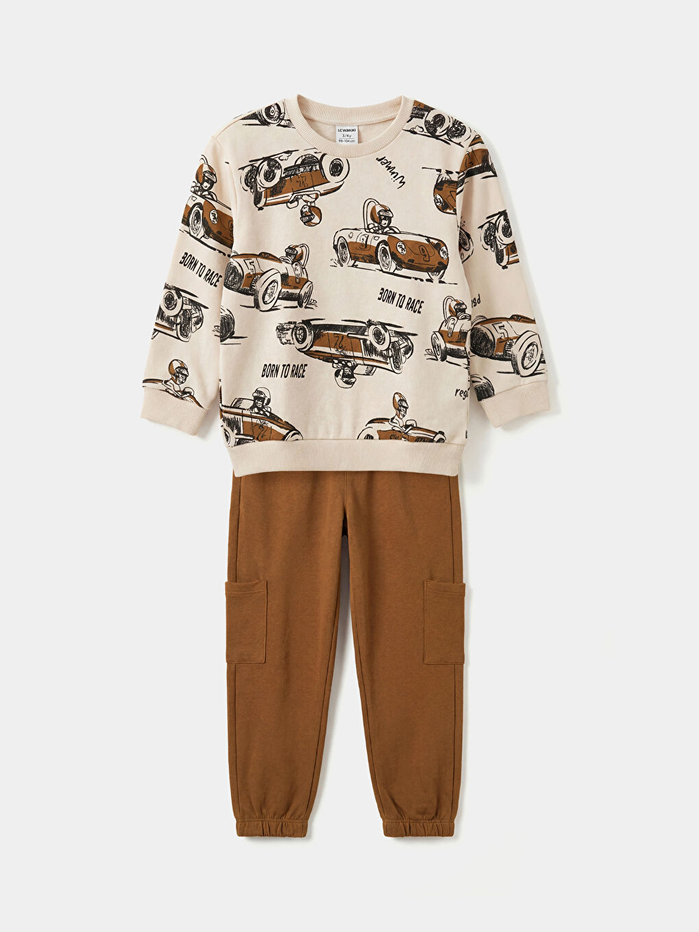 Boy BEIGE Tracksuit Set