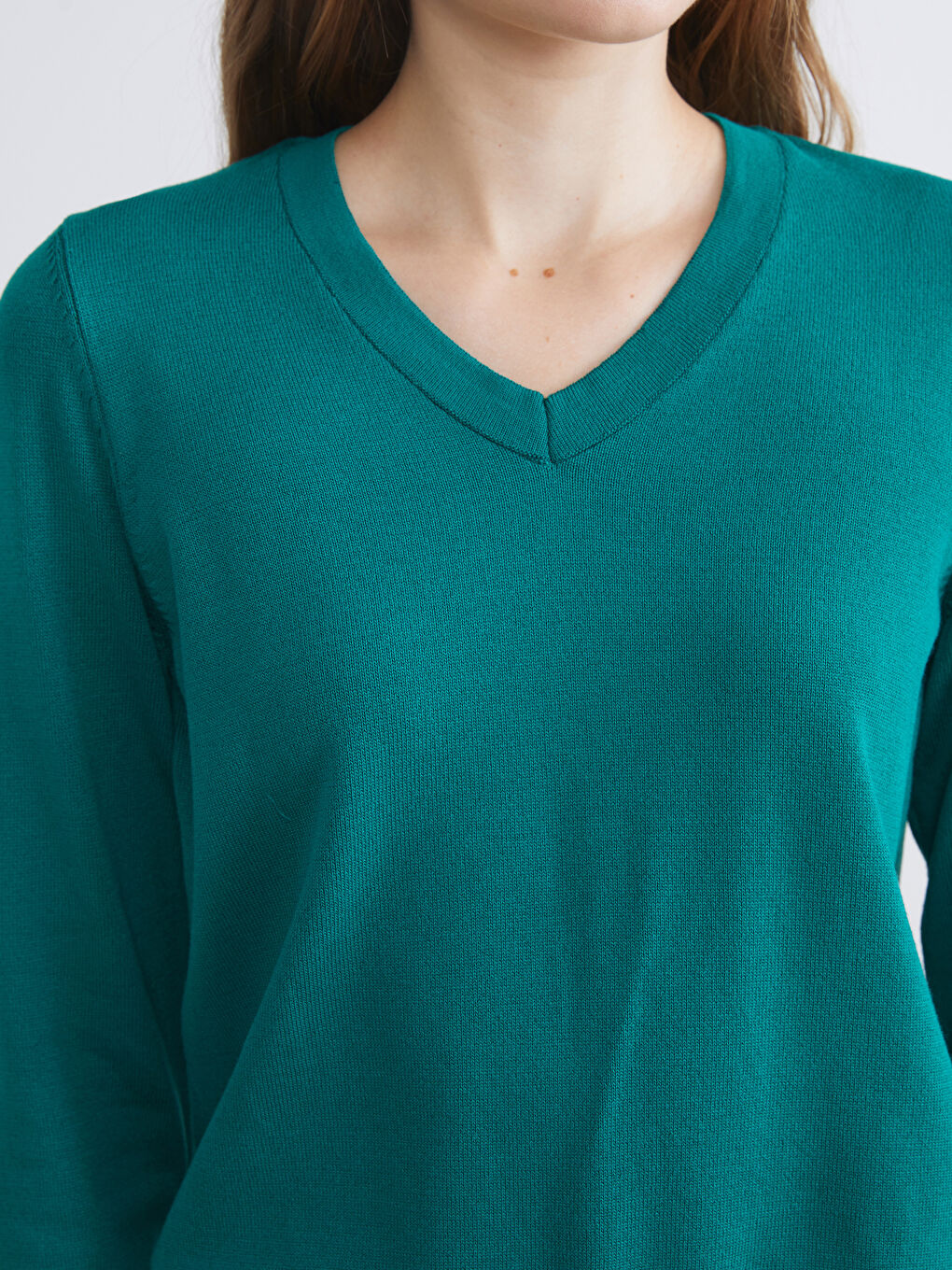 V Neck Women's Knitwear Sweater-3