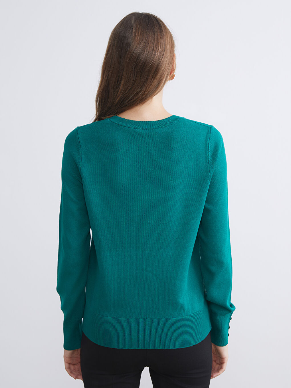 V Neck Women's Knitwear Sweater-4