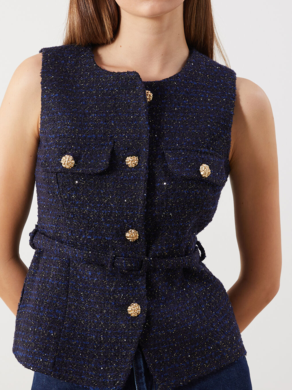 LCWAIKIKI Classic Woman BLUE Jacket -W5DH24Z8-LLC