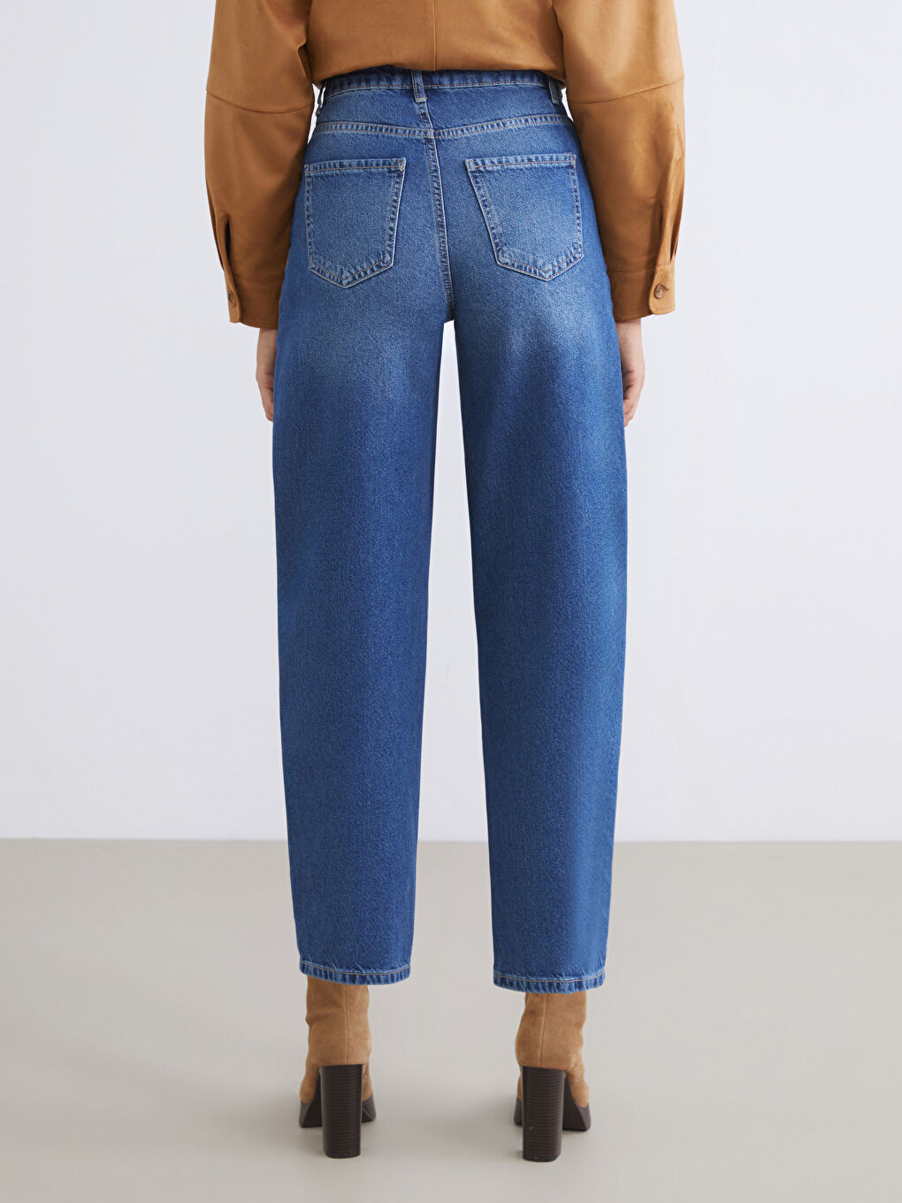 İndigo Balloon Fit Kadın Jean Pantolon-3