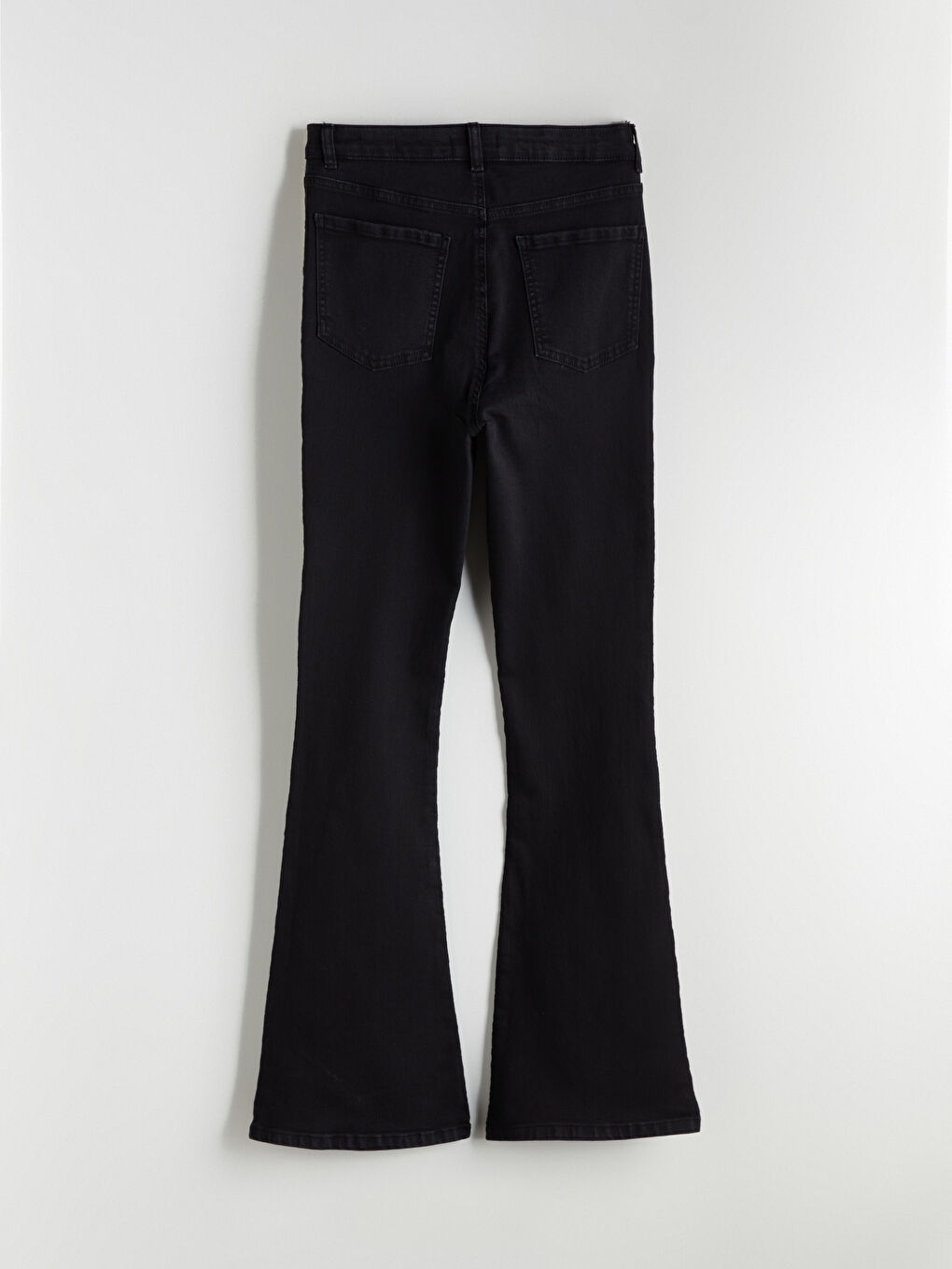 Siyah Flare Kadın Jean Pantolon-5