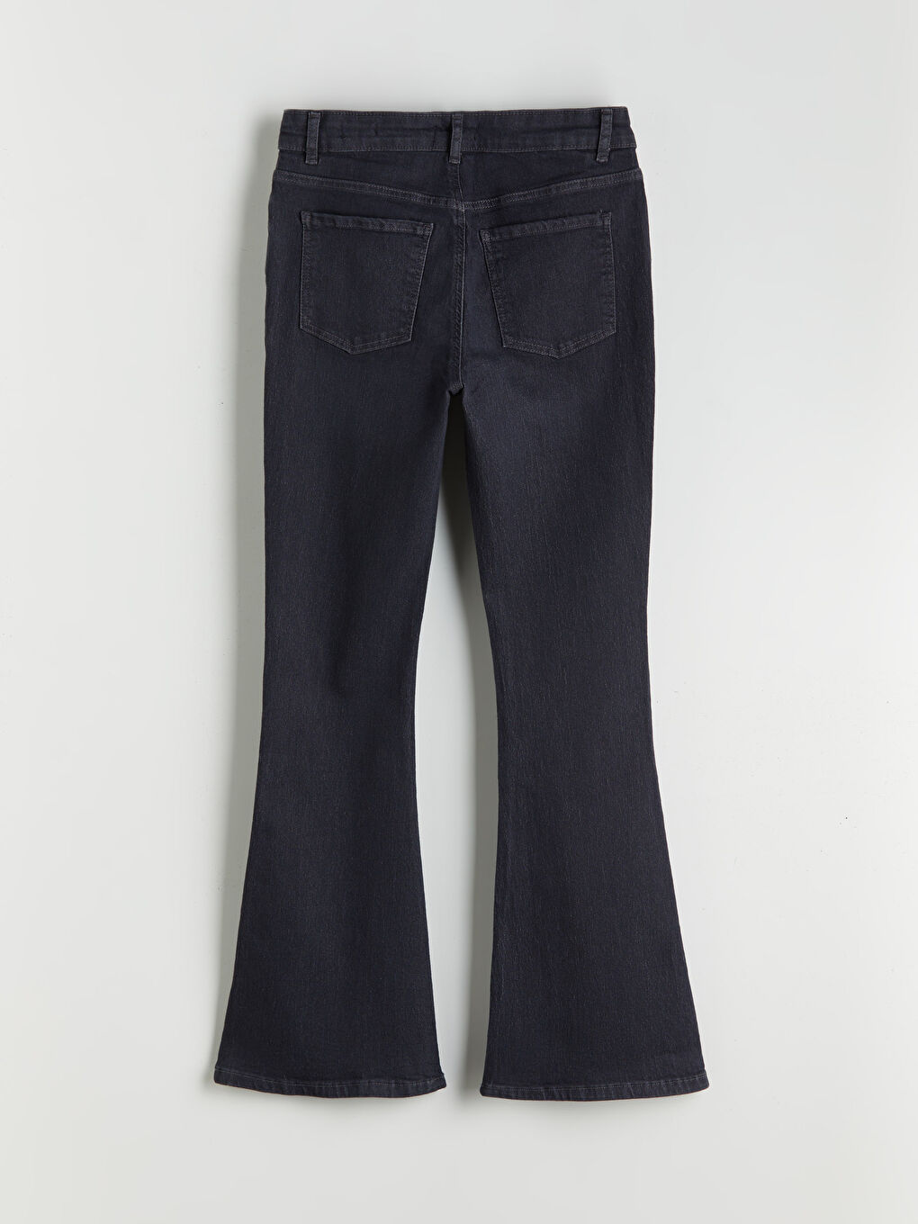 Gri Flare Kadın Jean Pantolon-9