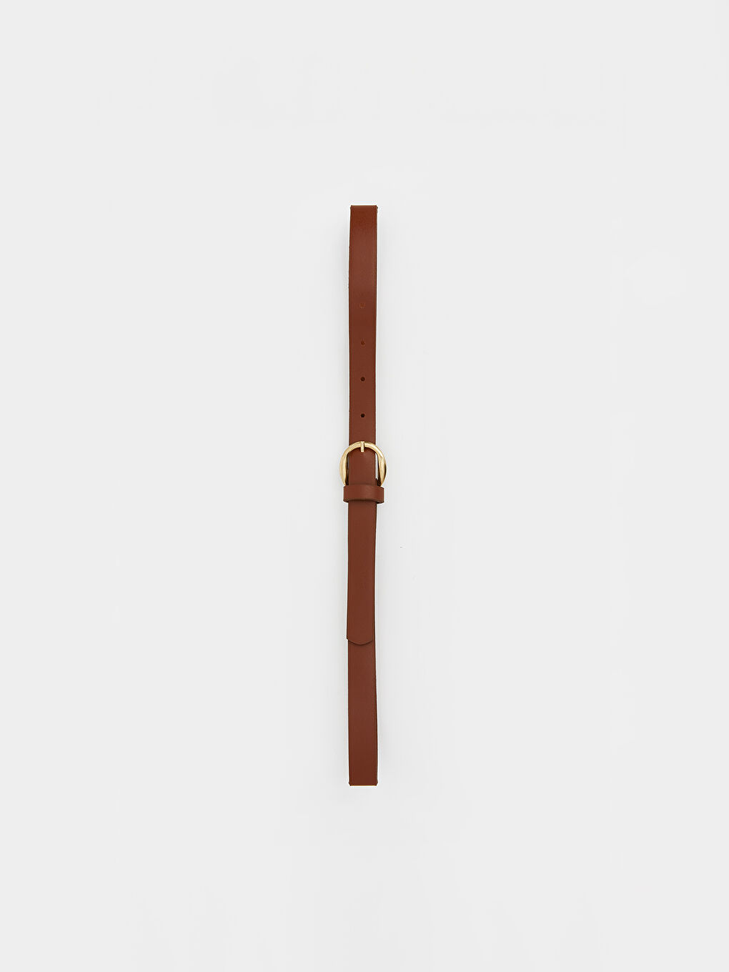 Kahverengi Deri Görünümlü Kadın Kemer-1