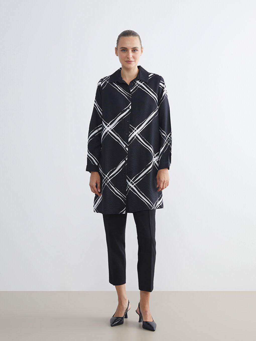 قميص تونيك اسود مرا-3