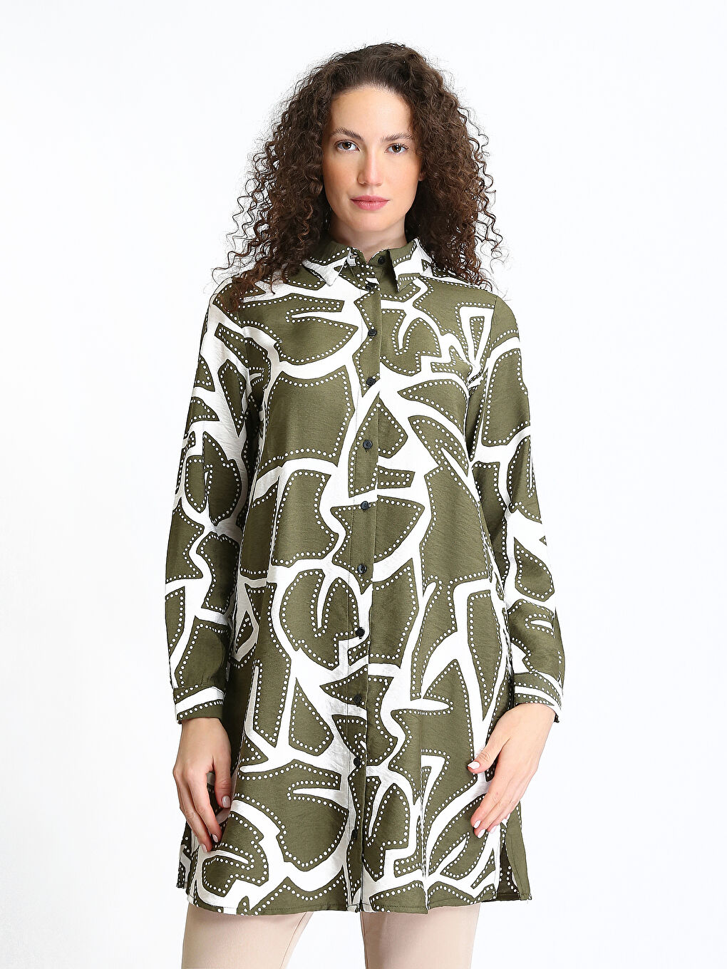 Batik Patterned Women's Shirt Tunic