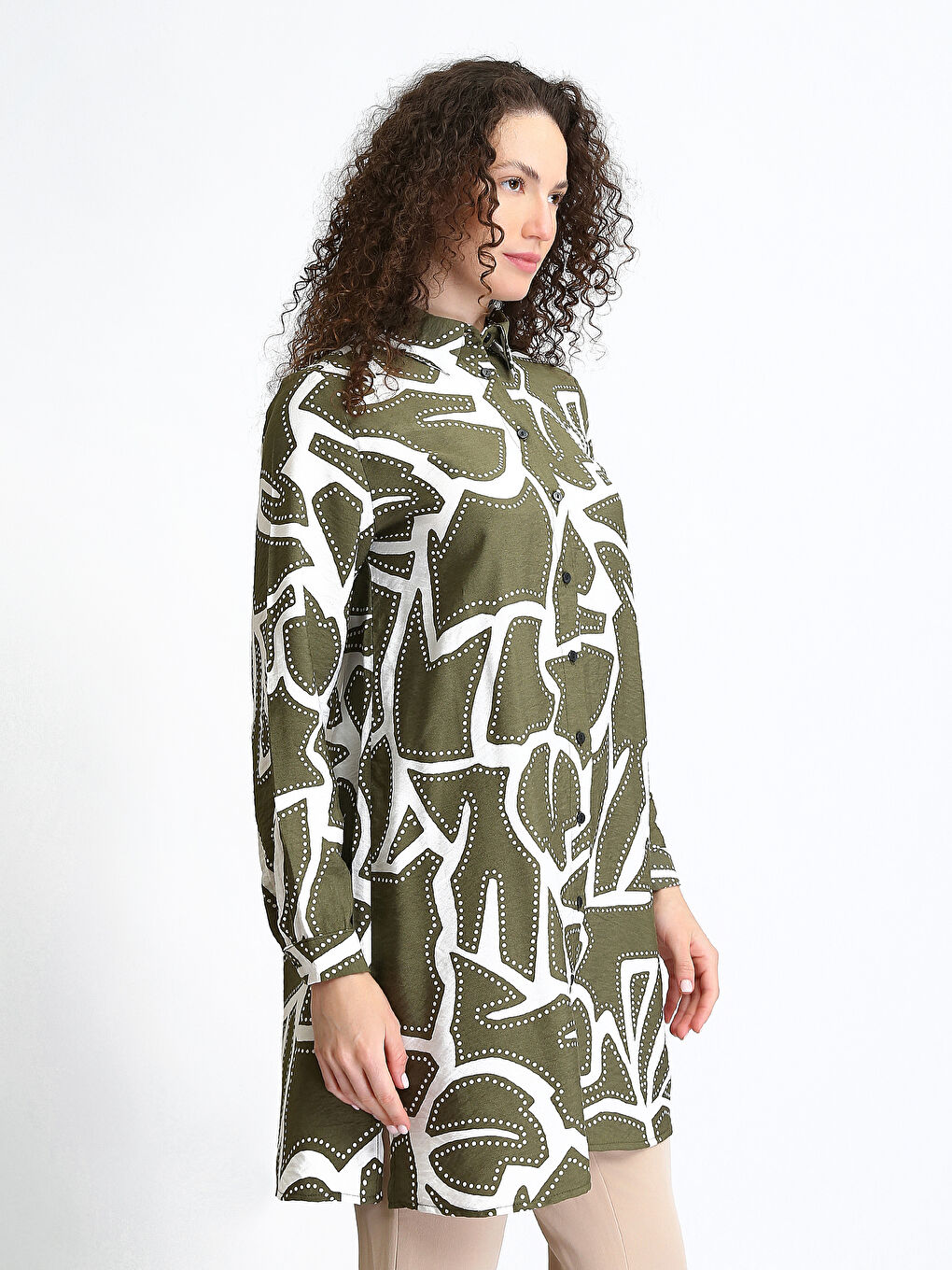 Batik Patterned Women's Shirt Tunic-3