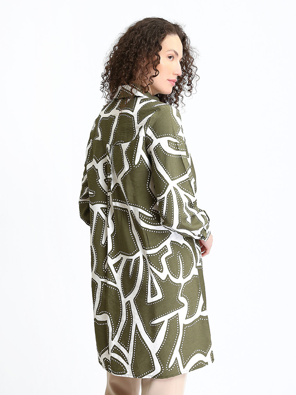 Batik Patterned Women's Shirt Tunic-4