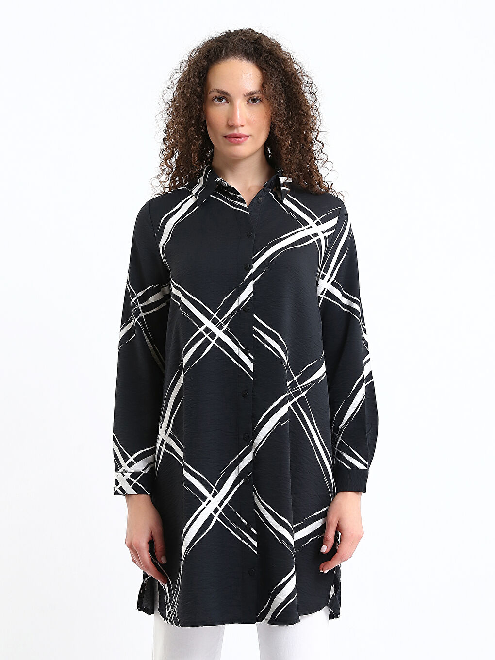 قميص تونيك اسود مرا-1