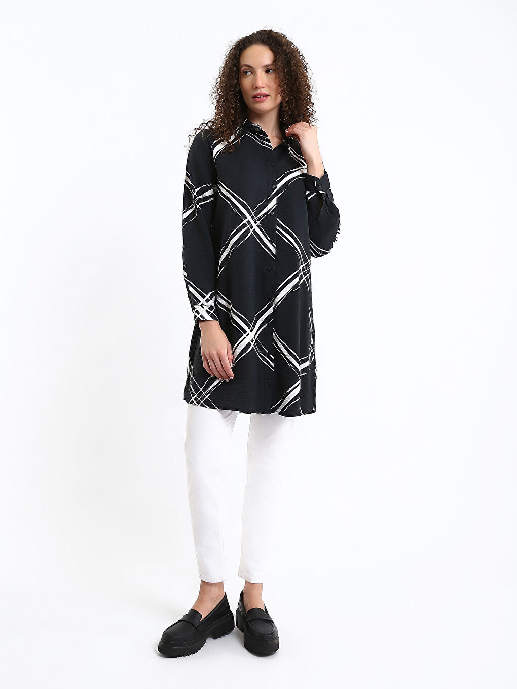 قميص تونيك اسود مرا-2