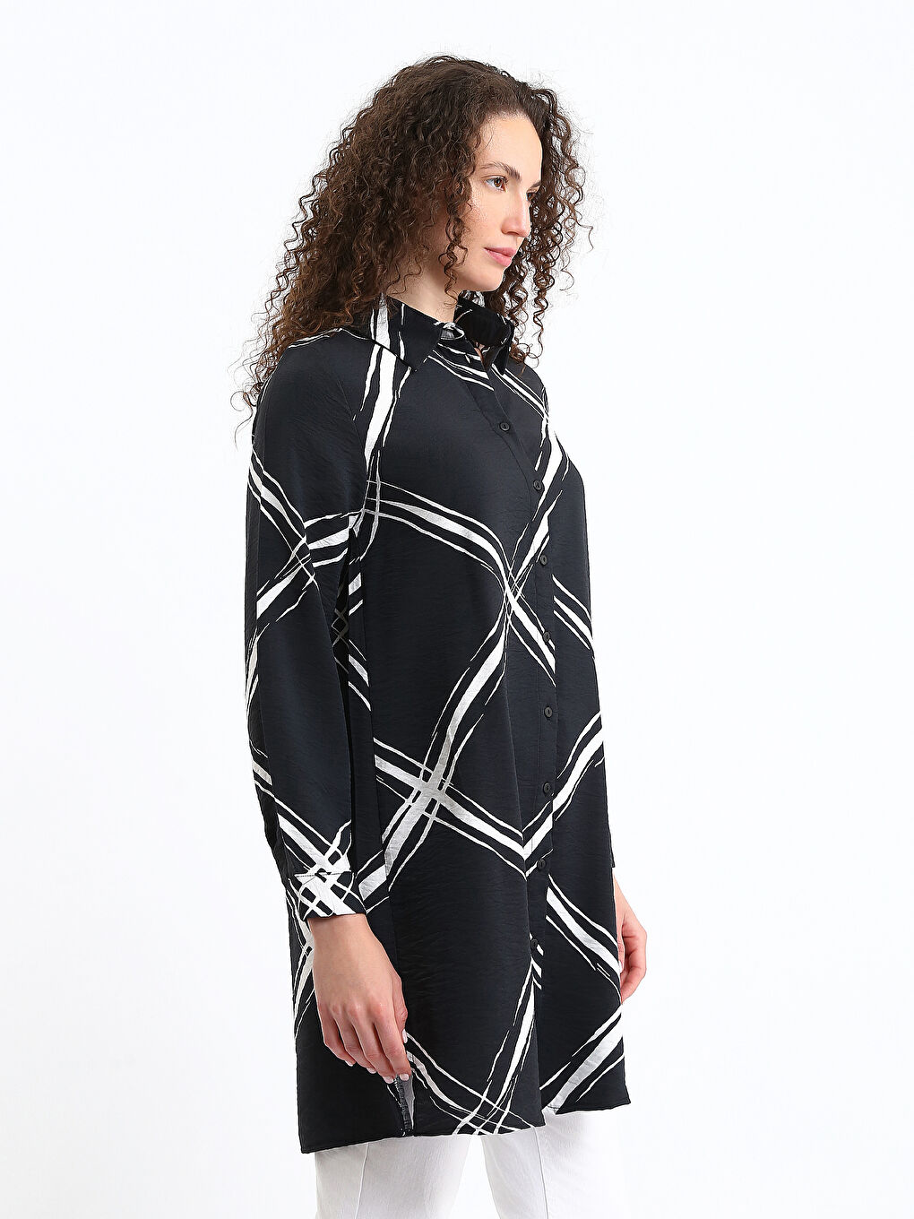 قميص تونيك اسود مرا-4