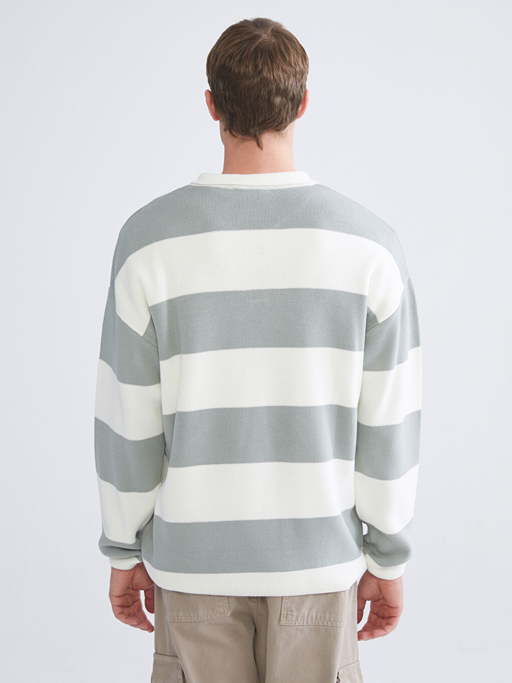 Polo Neck Men's Sweater-3