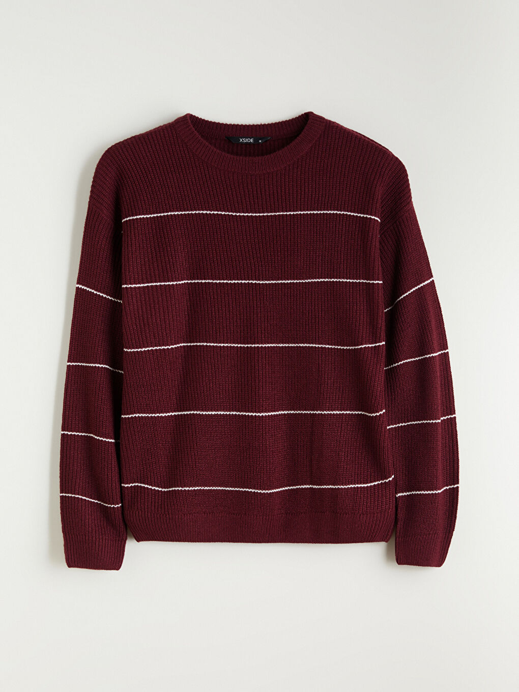 Crew Neck Striped Men's Knitwear Sweater-4