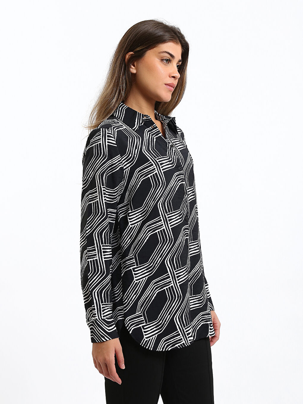 Patterned Women's Shirt-3