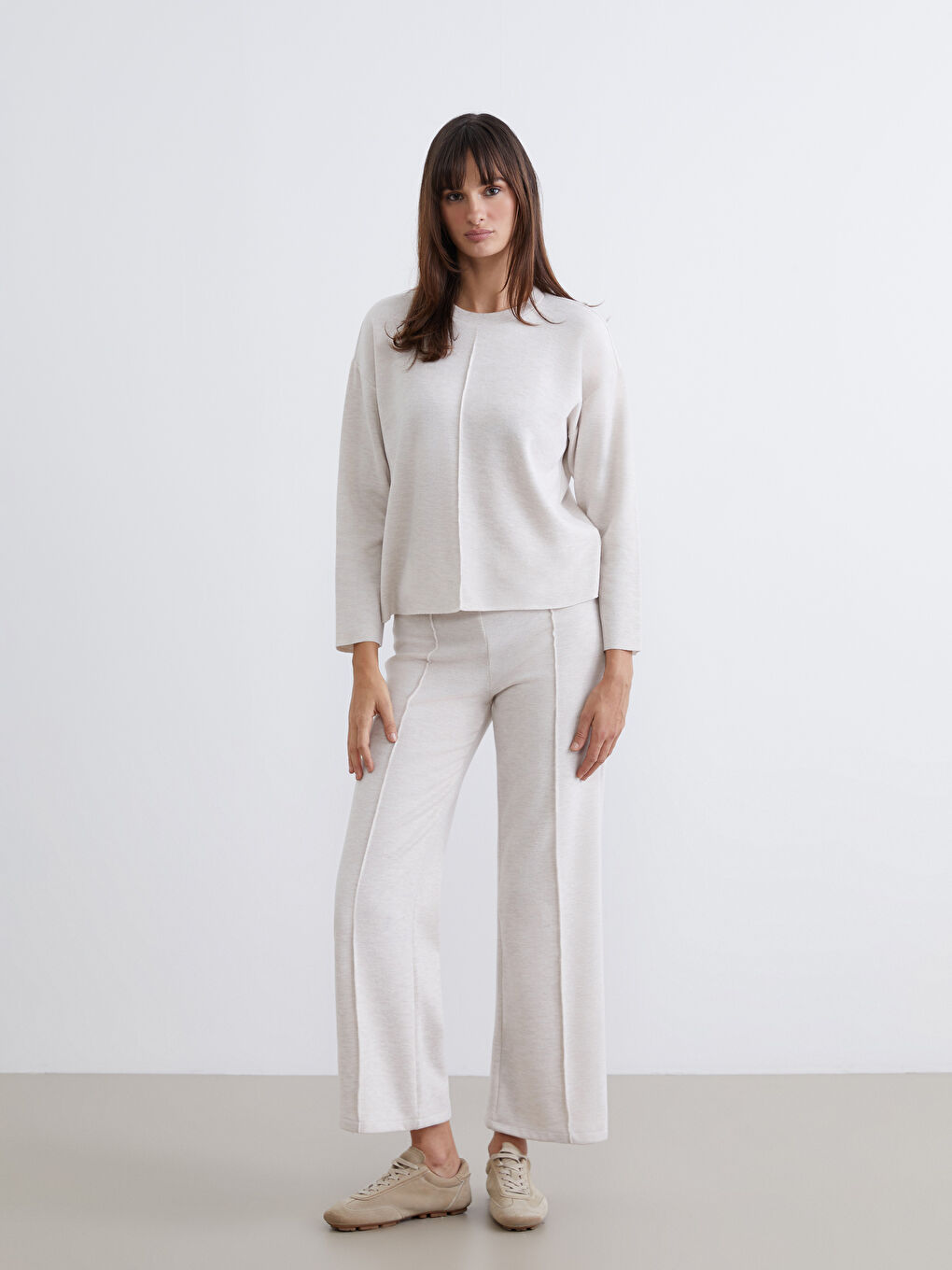 Elasticated Waist Women's Knitwear Trousers