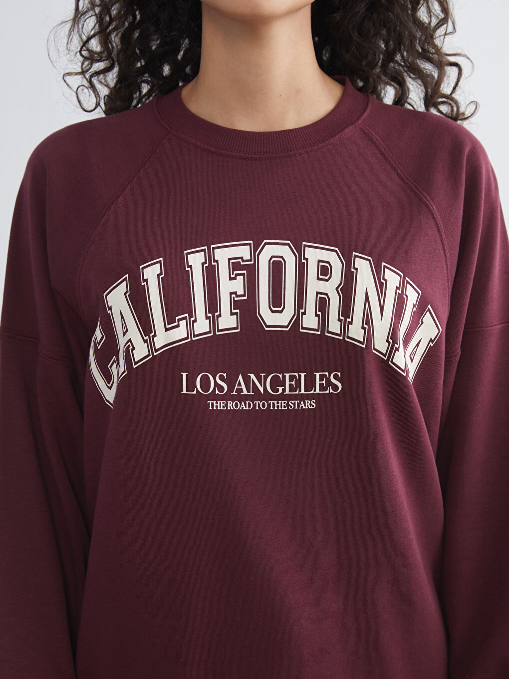 Crew Neck Paris Printed Oversize Women's Sweatshirt Tunic-2