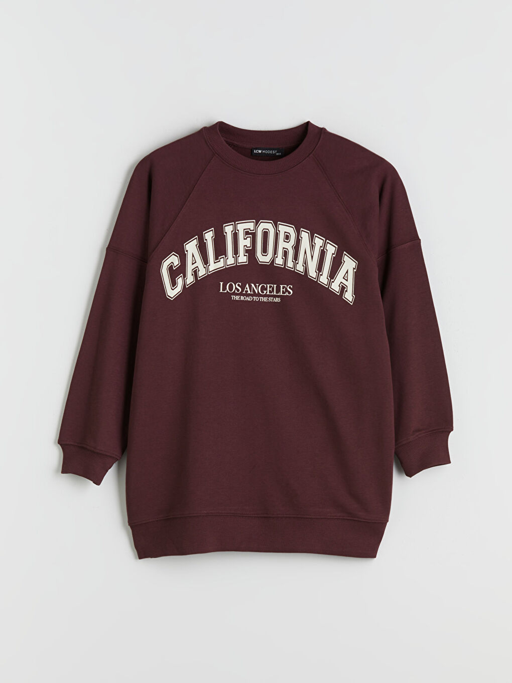 Crew Neck Paris Printed Oversize Women's Sweatshirt Tunic-4