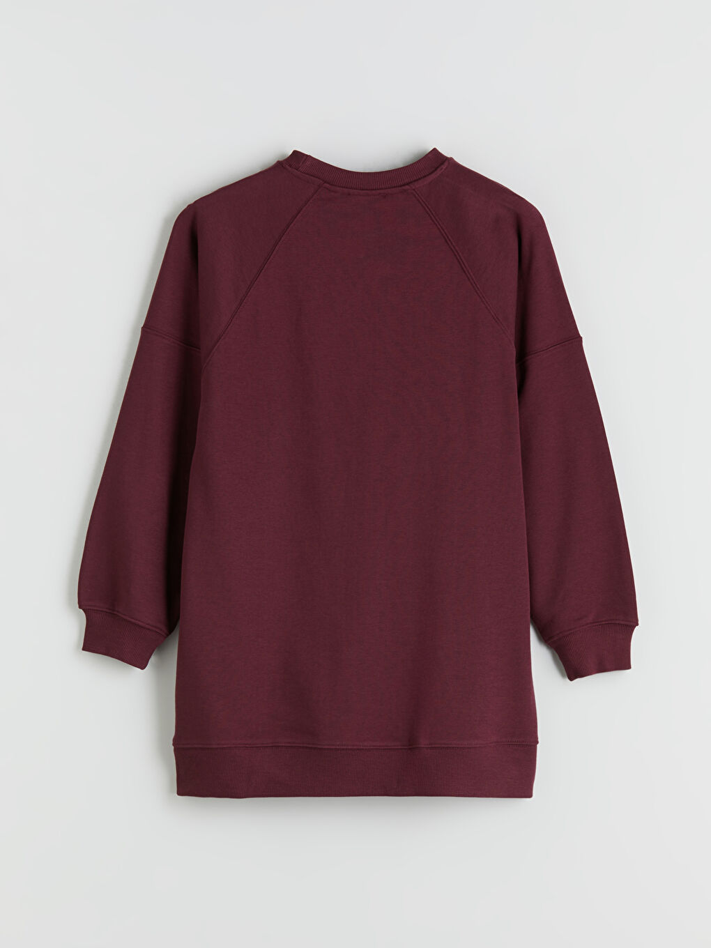 Bordo İstanbul Baskılı Oversize Kadın Sweatshirt Tunik-5