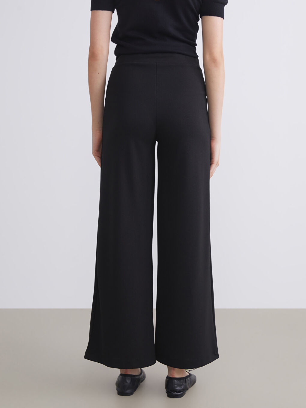 LCW Modest Elastic Waist Wide Leg Women's Trousers -W5DH88Z8-CVL