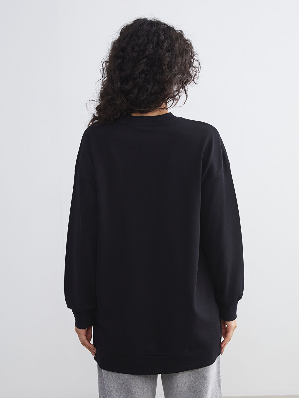 LCW Modest Crew Neck Women's Sweatshirt Tunic -W5DH90Z8-CVL