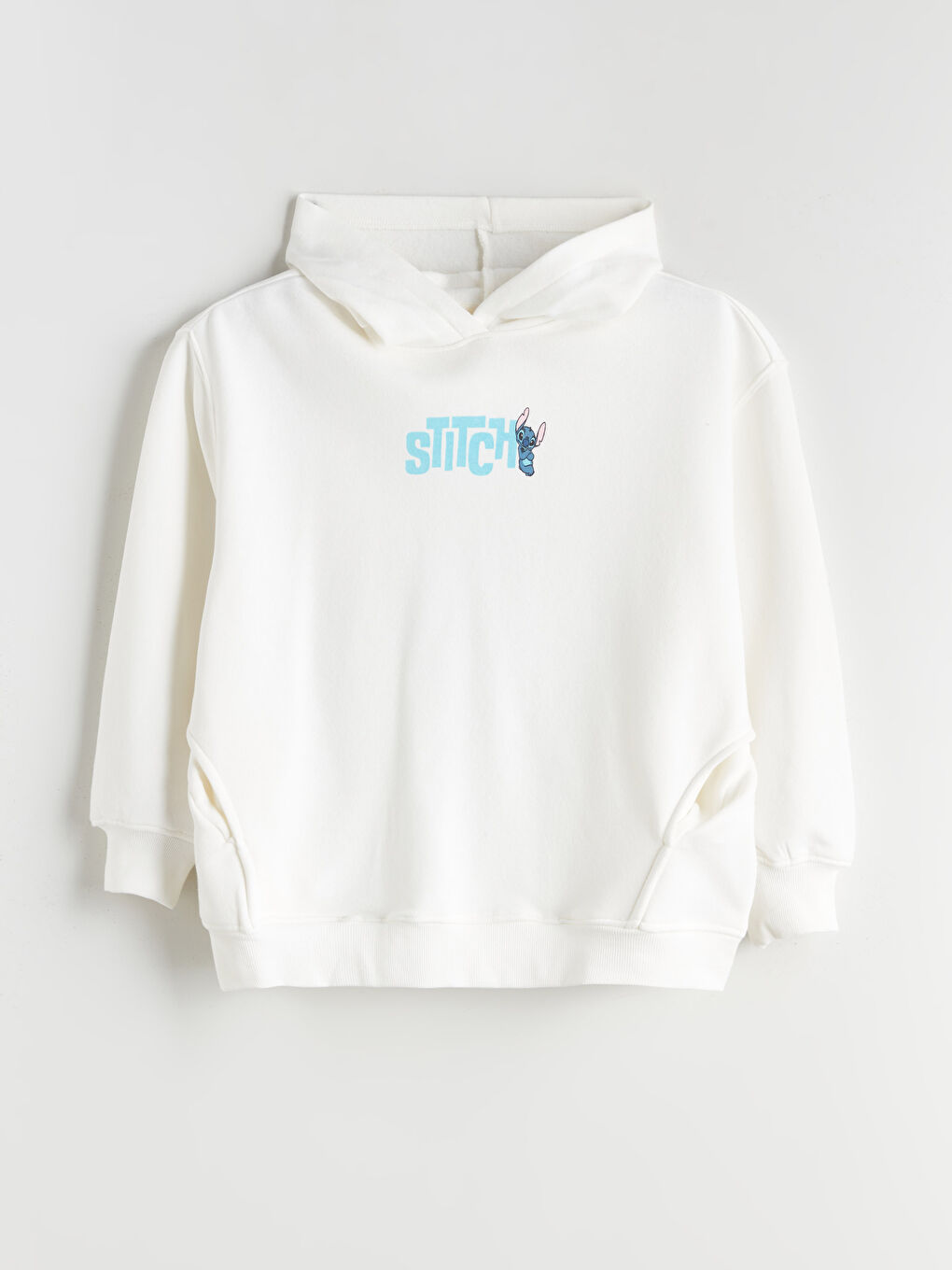 Hooded Stitch Printed Girls' Sweatshirt