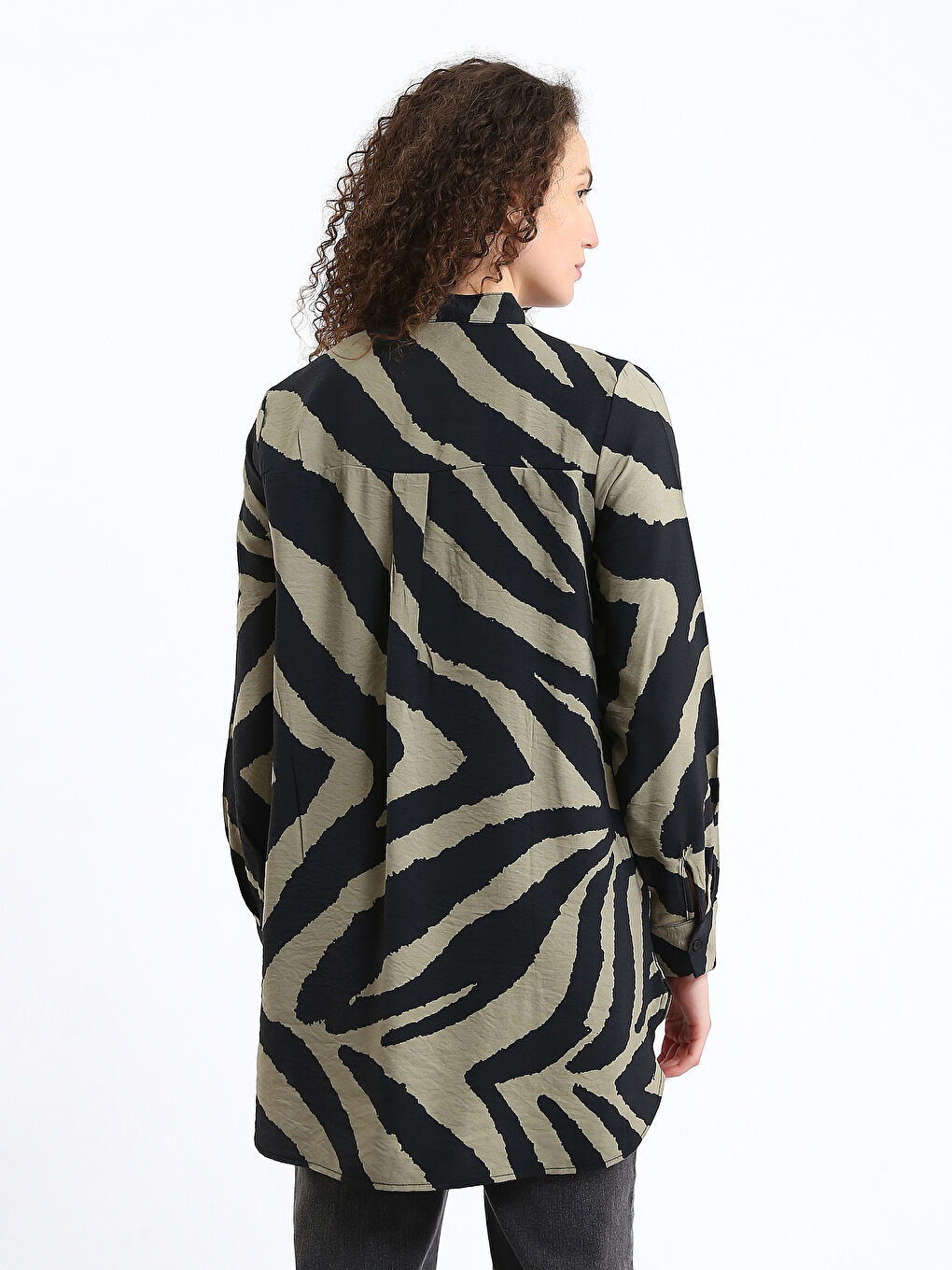 Patterned Women's Shirt Tunic-4