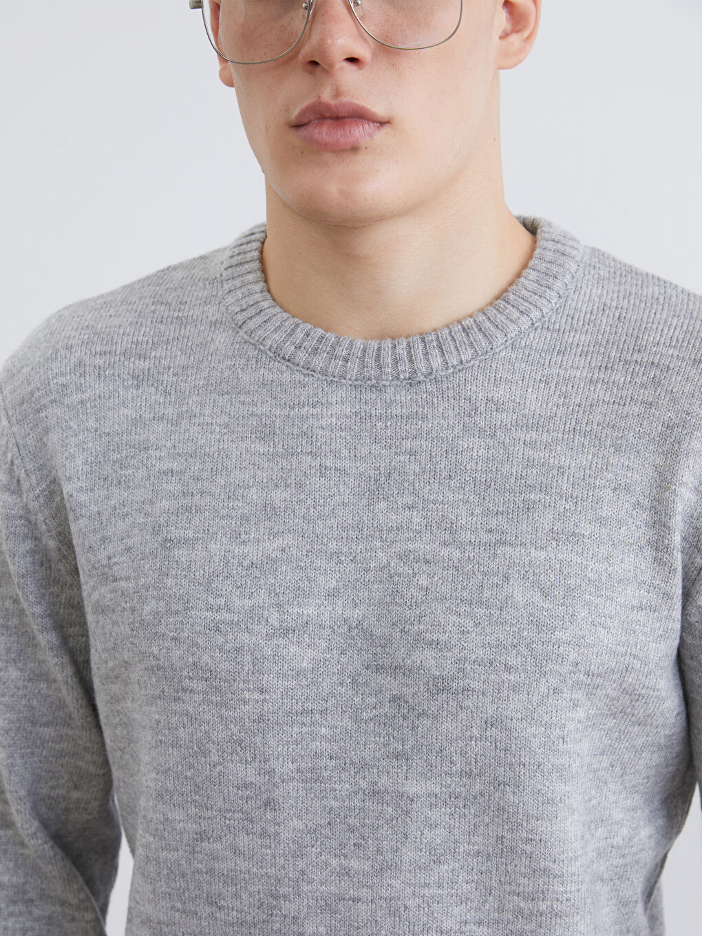 Antrasit Bisiklet Yaka Erkek Triko Kazak-2