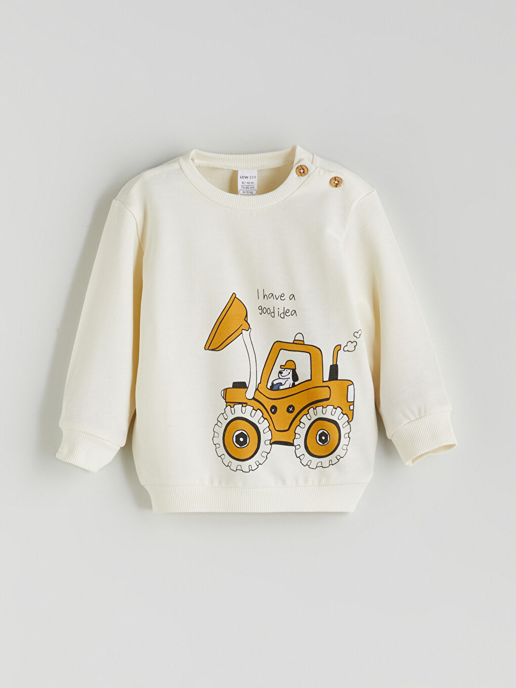 LCW ECO Printed Baby Boy Sweatshirt And Sweatpants Set (2 Pieces) -W5DI29Z1-QVK
