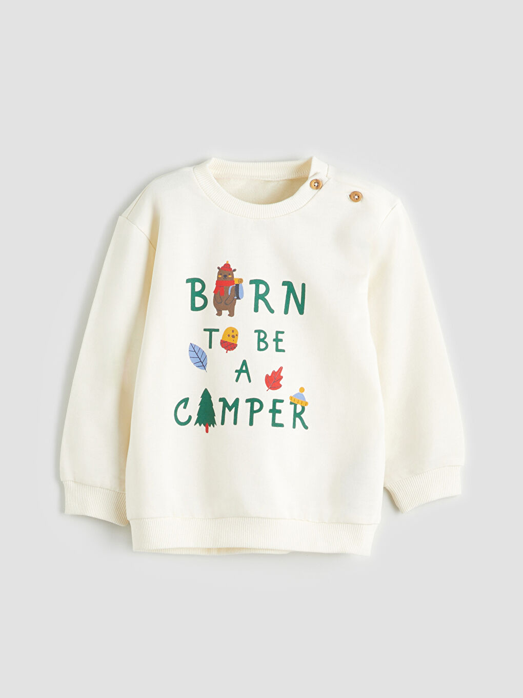 Crew Neck Printed Baby Boys' Sweatshirt and Tracksuit Bottom 2 Pack-1