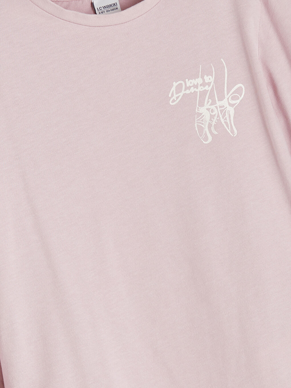 Pembe Bisiklet Yaka Kız Çocuk Tişört-2